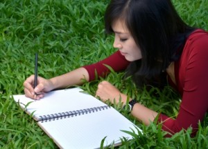 Woman writing